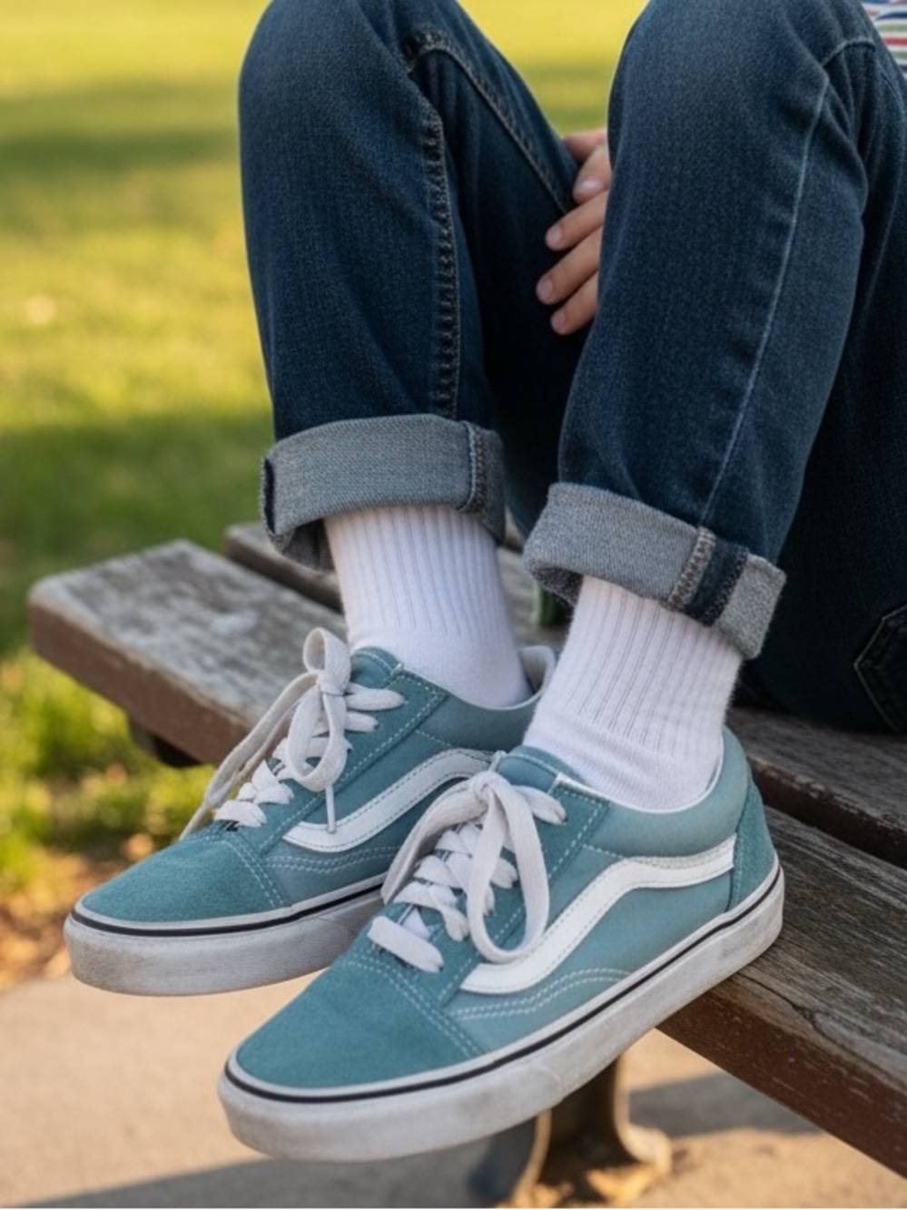 VANS Off The Wall Blue Lace-up Sneakers